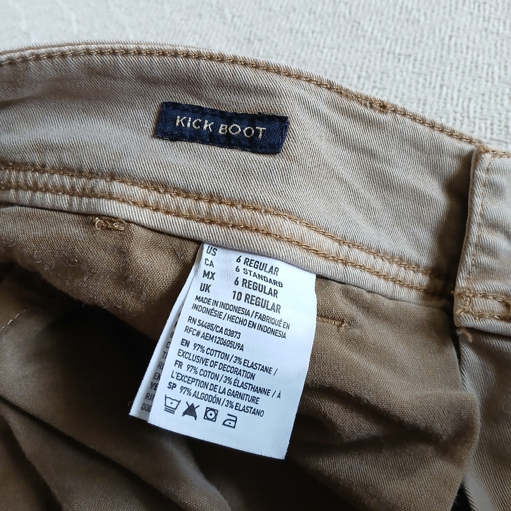 aeo ♡ kickboot stretch khakis 6 y2k 2010s indie sleaze office siren trousers - Picture 9 of 10